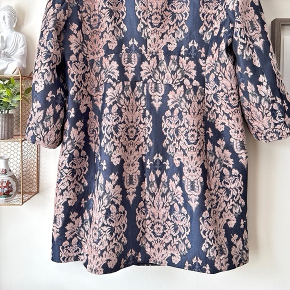 Anthropologie Luisa Blush Jacquard and Blue Denim Statement Jacket Coat Size XL - Picture 8 of 13